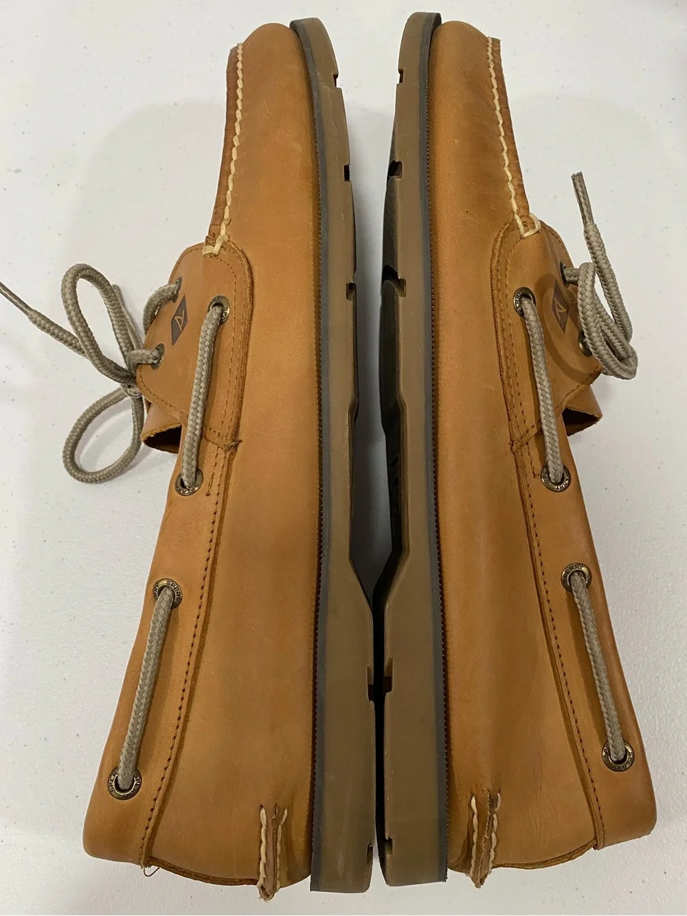 Sperry Top‑Sider Men’s Leather Boat Shoes Tan Size 14 A/O Classic
